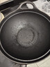 九铸 生铁锅深炒锅老式铁锅家用不粘锅平底炒菜锅燃气灶电磁炉专用锅 长柄-平底炒锅-无盖款 33cm 实拍图