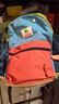 SHUKIKU儿童书包幼儿园背包防丢户外旅游防泼水超轻双肩包橙红S+码 实拍图