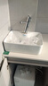 哈骆顿台上盆卫生间陶瓷台上式方形洗手盆洗脸盆艺术盆洗手池水盆面盆 400*300*135（盆+下水管） 【京速发98%次日达】 实拍图