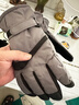 目丸保暖手套男女户外冬天骑行防寒风加绒厚触屏女防水冬季棉滑雪手套 9#深灰色 深度暖手套-男款 实拍图