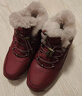 足力健老人鞋雪地靴高帮加厚棉鞋羊毛鞋2296303D 女/雅致红 39 实拍图