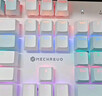 机械革命 耀·K330机械键盘 有线键盘 游戏键盘 104键混彩背光键盘 全键无冲 电脑键盘 蓝白色 青轴 实拍图