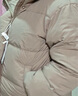 雪中飞抽绳连帽羽绒服女装冬季通勤居家百搭款鸭绒保暖松紧羽绒外套衣服 米白 M (160) 实拍图