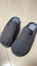 洁丽雅棉拖鞋女秋冬季室内家居防滑保暖拖鞋厚底毛毛女士家用男棉鞋外穿 深灰 46-47 (适合45-46码) 实拍图
