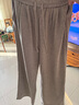 班尼路（Baleno）高级感糯米休闲裤女2025秋冬季新款加绒加厚保暖慵懒风宽松阔腿裤 实拍图