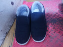 强人加绒保暖冬季男棉鞋套脚款防寒平底休闲男鞋 简约棉布鞋 黑色 42 实拍图