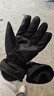 目丸保暖手套男女户外冬天骑行防寒风加绒厚触屏女防水冬季棉滑雪手套 4#雪花圆标黑色（拼色男款） 实拍图