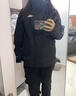 北面三合一冲锋衣外套男硬壳防水防风抓绒内胆连帽 JK3/黑色 L 实拍图