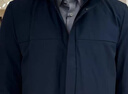 雅戈尔（YOUNGOR）羽绒服男连帽羽绒服聚酯纤维面料鹅绒填充保暖舒适 藏青VLYD419889FTA L 175/96A 实拍图