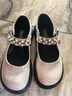 百丽（Belle）童鞋女童公主鞋春秋款儿童百搭黑色皮鞋乐福鞋中大童珍珠时尚单鞋 米色(奶油米) 35 参考脚长215mm 实拍图