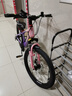 凤凰山地自行车男女变速山地车碟刹青少年儿童自行车学生单车 星际 粉紫【变速+辐条轮】 22寸【适合130-170cm】 实拍图