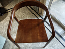 实木餐椅家用靠背椅胡桃舒美特椅简约扶手椅子复古洽谈书桌椅 胡桃色【无需安装】实木坐面 实拍图