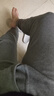 浪莎秋裤男单件纯棉薄款羊毛抑菌护膝男士棉毛裤保暖线裤衬裤深灰 XL 实拍图