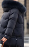 鸭鸭（YAYA）妈妈装羽绒服女中长款冬季新款中老年加厚保暖狐狸毛领羽绒外套CF 黑色-YE4B603682Q 2XL 实拍图