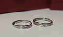 珍尚银中国黄金情侣对戒纯银戒指情侣一对求婚对戒情侣款送女友老婆S925 实拍图