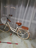 飞鸽（FG FLYING PIGEON）自行车成人通勤车自行车学生单车成人自行车通勤自行车女士自行车 标配奶油米|单速|辐条轮+礼包 24寸适合150-170cm 实拍图