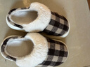 朴西冬季男士格纹复古保暖居家厚底棉拖鞋室内静音 可可棕 42-43 实拍图