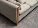 源氏木语布艺沙发简约现代客厅实木沙发小户型转角沙发【沙砾白小三人位】 实拍图