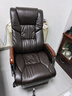 凯联（KAILIAN）真皮老板椅可躺牛皮大班椅子商务电脑椅书房家用舒适久坐办公座椅 深咖啡+搁脚 纳帕皮 实拍图