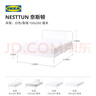 宜家（IKEA）NESTTUN奈斯顿铁艺床铁床床架双人床加厚简约卧室出租房 白色床架/朗塞特床板+加硬弹簧床垫1.2x2m 实拍图