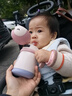babycare儿童保温杯婴幼儿学饮宝宝吸管杯316L不锈钢保温杯幼儿园保温水壶 赠直通吸嘴- 把手款莱莎粉 300ml 实拍图