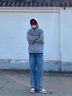 回力开衫卫衣男春秋季新款简约外套男纯色连帽上衣服 浅灰色 L （建议体重130-150斤） 实拍图