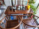 赣荣实木茶桌椅组合小户型功夫泡茶台家用阳台茶几茶具套装一体喝茶桌 1.2米茶桌1梳子椅2月牙椅铜套 实拍图
