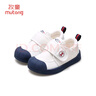 牧童幼儿园鞋春秋款室内鞋男童防撞学步鞋女宝宝小白鞋 海军蓝1 22 实拍图