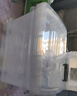 禧天龙塑料衣物收纳箱玩具整理箱车载储物箱55L 透明 3个装 带轮 实拍图