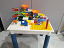 麦格萌（MAIGEMENG）儿童积木桌玩具男孩女孩宝宝大颗粒积木拼装3-6岁六一生日礼物 大号桌+1椅+500大颗粒+4增高收纳 实拍图