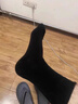 京东京造【100%纯棉10A抗菌】秋冬袜子男防臭透气休闲商务中筒袜 黑灰 实拍图