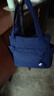 东选日系包包大容量帆布包女新款时尚托特包单肩包外出手拎包 蓝色 实拍图