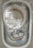 iuu婴儿洗澡盆 可折叠宝宝浴盆大号 洗澡神器躺托浴架新生儿童用品 【北欧灰】+调节感温浴架+脸盆*3 材质：FAD食品级材质检测认证 实拍图