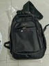 袋鼠双肩包男士背包大容量行李旅游包学生书包女初中商务笔记本电脑包 黑色配红标 实拍图