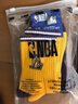 NBA袜子男士秋冬休闲运动袜吸汗黑色精梳棉袜刺绣训练跑步篮球袜3双 实拍图