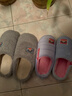 大嘴猴（paul frank）棉拖鞋男情侣时尚简约厚底家居保暖冬季拖鞋PF6661灰色280 实拍图