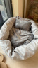 派乐特 猫窝狗窝保暖冬季秋天宠物猫咪毯垫子睡袋 灰色L+头枕 实拍图