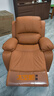 太空舱头等太空舱沙发懒人单椅多功能电动按摩牛皮影院客厅简约摇摇椅 赤霞橙-头层牛皮 一人位 手动坐躺+可摇可转 实拍图