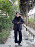 波司登（BOSIDENG）冬季羽绒90绒鹅绒极寒羽绒服女士加厚连帽商场同款时尚百搭外套 冰穹提花黑|9CW3 S 160/84A 体重约100-110斤 实拍图