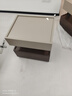 屋术意式极简床头柜带灯一体悬浮式床边柜轻奢高级感卧室2025新款整装 卡其色+胡桃木纹（赠灯带/ENF环保板材） 整装（50X40X50CM） 实拍图