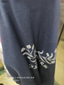 清仓捡漏尾单大牌剪标专柜撤回宽松显瘦短袖中长款休闲t恤女 98藏青色【花纹】白袖 XL 实拍图