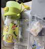 babycare儿童水杯夏季吸管杯学饮杯免拧户外运动直饮幼儿园上学水壶-青色 实拍图