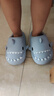 LATE TIME儿童棉拖鞋秋冬女童室内静音防水防滑棉拖鞋家居亲子宝宝鲨鱼棉鞋 雾霾蓝 内长16cm 【160】适合脚长约15cm 实拍图