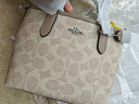 蔻驰（COACH）奥莱女士女包经典标志CITY迷你托特包单肩斜挎包手提包礼物city15 SV/沙黄色/灰褐色 实拍图