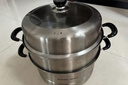 苏泊尔304不锈钢蒸锅三层加大蒸煮两用锅汤锅34cm电磁炉燃气通用SZ34B17 实拍图