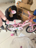 永久（FOREVER）儿童自行车6-10岁男女款宝宝辅助脚踏车 公主粉16寸适合105-135cm 实拍图