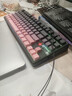 狼蛛（AULA）F87ProV2客制化无线机械键盘电竞游戏专用  蓝牙/2.4G/有线三模连接全键热插拔gasket结构办公键盘 F87ProV2大宗师版【海棠轴】黑莓粉侧刻 实拍图