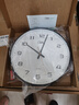 康巴丝（Compas）挂钟客厅简约石英钟表挂墙客厅2024年新款时钟 3441A 黑色 46cm 实拍图