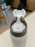 洁奇诗（JIEQISHI） 吸管卧床老人用的保温杯带吸管防呛老年人喝水杯子不锈钢弹跳杯 350毫升/白色/带吸管带提绳 实拍图