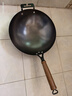 古臻匠锤纹铁锅炒锅无涂层平底圆底氮化不易粘不易锈炒菜家用 圆底 32cm 实拍图